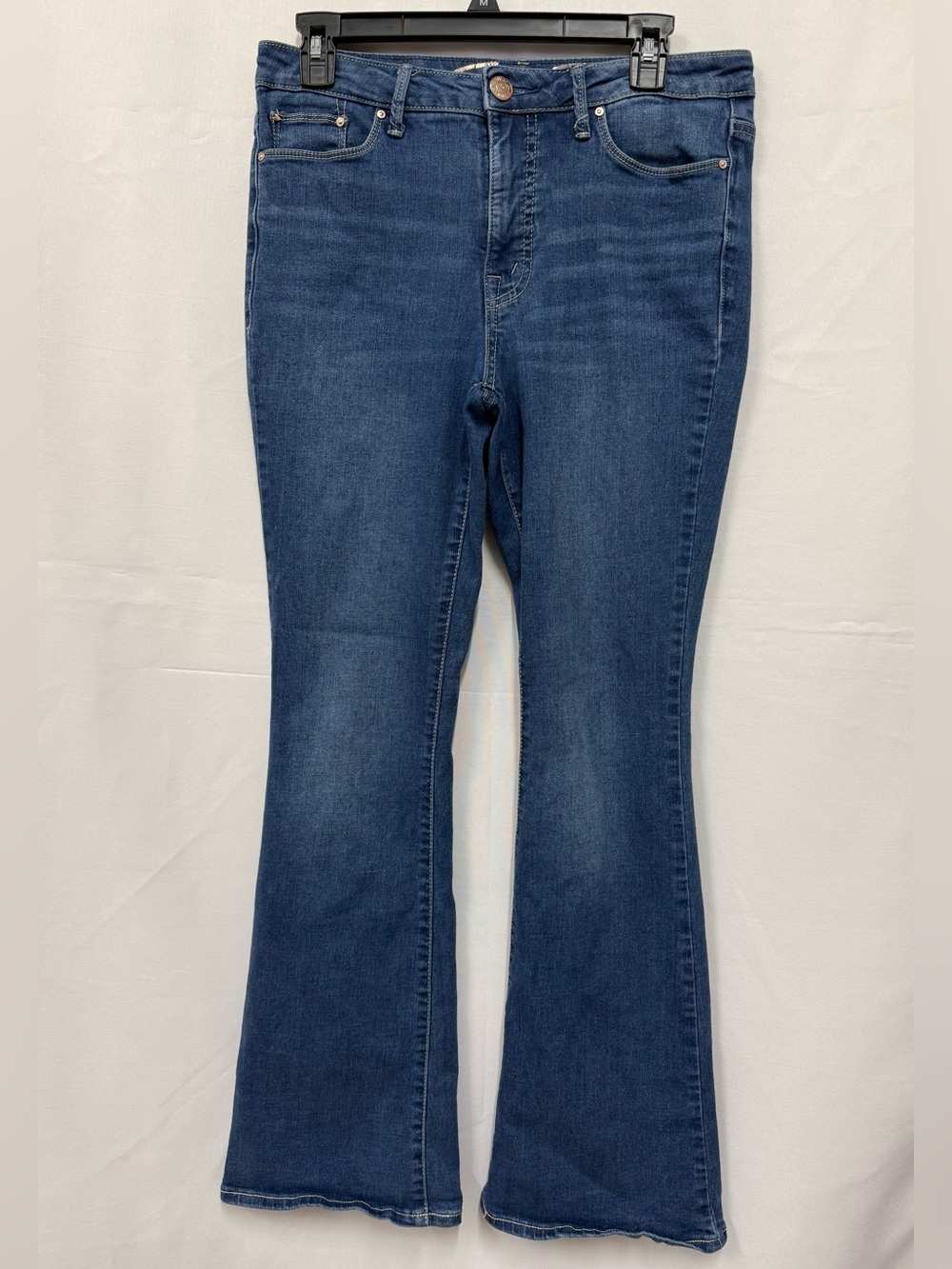 Seven7 Women's Dark Blue Flare Jeans